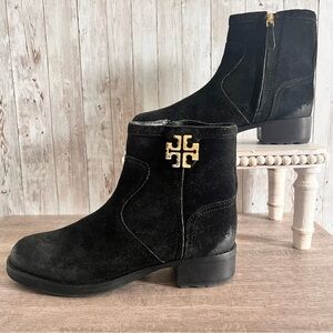 Tory Burch Eloise Suede Ankle Boots Size 8.5